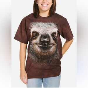Sloth Face Classic Cotton T-Shirt Women’s Sz Large